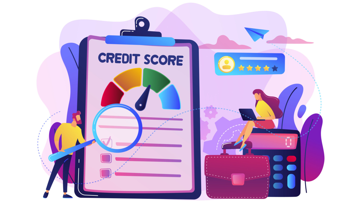 Credit rating concept vector illustration.