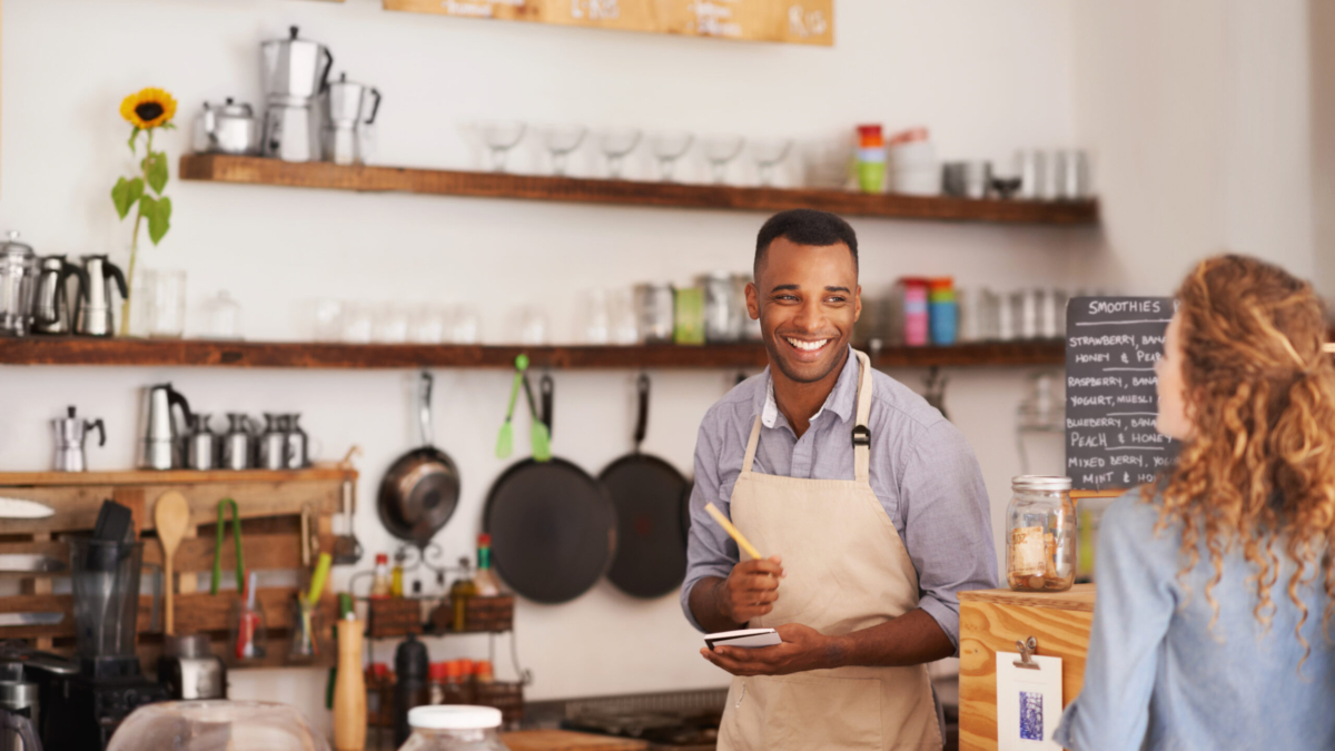 barista-counter-woman-with-order-cafe-with-smile-notes-service-good-customer-experience-waiter-writing-lady-with-choice-decision-pick-from-menu-restaurant-deli-diner